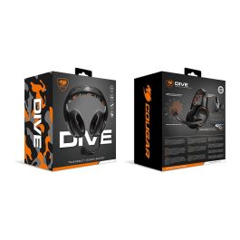 Cougar Gaming Headset Dive Auriculares Gaming Alámbricos Diadema Micrófono Extraíble Cancelación Ruido Negro 20-20000 Hz 50 mW