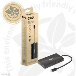 Club3D CSV-1598 Hub USB-C 7 en 1: 2xDisplayPort 4K60Hz, 2xUSB, 2xUSB-C, LAN Gigabit Ethernet, PD 100W