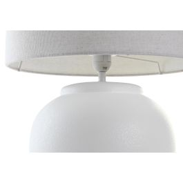 DKD Home Decor Lámpara Sobremesa Moderno Blanco Porcelana Lino 38 x 58 x 38 cm