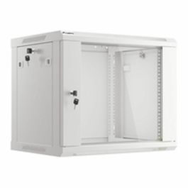 Lanberg WF01-6409-10S Armario Rack Bastidor de Pared de 9U con Carga Máxima de 60 kg, Color Gris