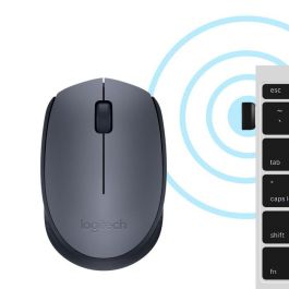 Logitech M170 Ratón Inalámbrico 2.4 GHz Gris con Receptor USB, 12 Meses de Batería, Compatible Windows, Mac y Chrome