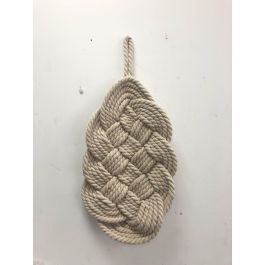 DKD Home Decor Colgador Decorativo de Pared Trenzado Estilo Boho en Cuerda y Algodón Natural 67x33x3 cm