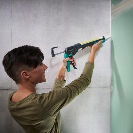 Wolfcraft Pistola de Cartuchos MG 400 Ergo 4354000 para Silicona y Acrílicos, Mango Ergonómico, Presión 180kg, Capacidad 310ml, Antigoteo