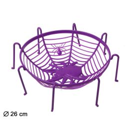Cesta Decorativa de Halloween Morada 26x10 cm con Diseño de Telaraña y Araña para Dulces y Fiestas Precio: 1.49999949. SKU: B14H6KD9C8