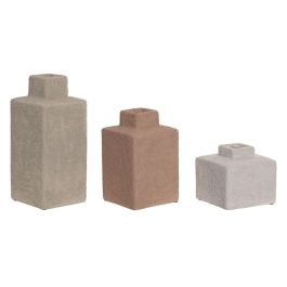 DKD Home Decor Jarrón Urban Multicolor Gres Rugoso 10 x 22.5 x 10 cm Set de 3 Precio: 16.50000044. SKU: B1AR9HGCKE