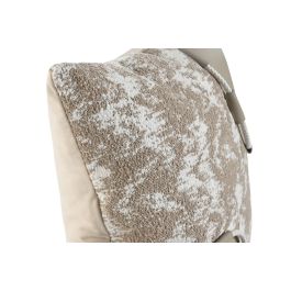 DKD Home Decor Cojin Beige 45 x 45 x 10 cm Tejido Poliester Jacquard Pu
