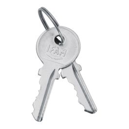 Ifam Cerradura 111 f Níquel Acero Niquelado Lengüeta Recta 45mm con 2 Llaves