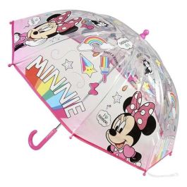 Cerdá Paraguas Manual Disney Minnie Mouse Infantil POE 45 cm para Niños y Niñas de 2 a 8 Años, con Estampado Minnie Mouse y Color Rosa