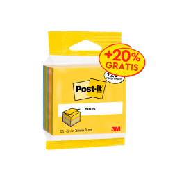 Post-it Bloc de Notas Adhesivas Quita y Pon Cubo 76x76 mm Expositor Suelo 96 Unidades Surtidas 5426-P 2014-UCP 2014-LPP