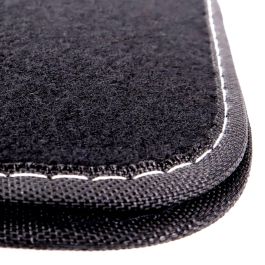 Momo Set Completo 4 Piezas Alfombras Universales Negro-Blanco MOMLCM015BW