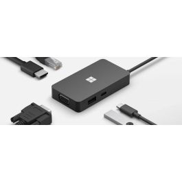 Microsoft Surface USB-C Travel Hub Adaptador Multipuerto USB-C PD, HDMI 2.0 4K@60Hz, Ethernet, VGA, USB 3.2 Gen 2