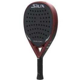 Siux Pala de Padel Diablo Elite 4· Negro y Rojo · Carbono 12K · Nivel Avanzado · Pala Polivalente Mate