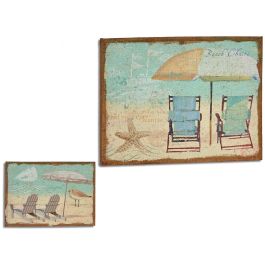 Arte Regal Lienzo de Lino Tumbona Playa, 70x3x50 cm (4 Unidades) Precio: 45.50000026. SKU: S3605093