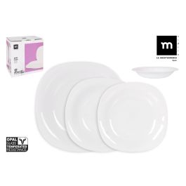 La Mediterranea Vajilla Opal Cuadrada Palaos 12 Piezas 28 cm, 23 cm, 21.5 cm Precio: 29.49999965. SKU: B122PPZBBZ