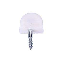 Edm Pack 8 uds. Porta-Estante Semi Redondo Pequeño Blanco Precio: 1.79000019. SKU: S7914052