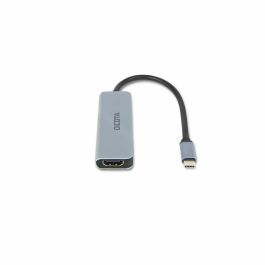 DICOTA USB-C 5-in-1 Video Hub 4K PD 100W, Adaptador Multipuerto para Portátiles, silver