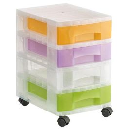 Torre De Almacenaje Con Ruedas 4 Cajones Traslucidos Surtidos Precio: 57.49999981. SKU: S8401141