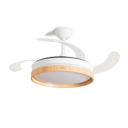Ventilador de Techo con Luz LED y 4 Aspas Retráctiles Woteez InnovaGoods Madera 72 W Ø49-104 cm Ventilador de Techo con Luz LED y 4 Aspas Retráctiles Woteez InnovaGoods Madera 72 W Ø49-104 cm