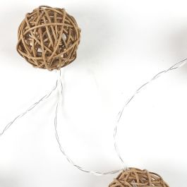 Home Deco Factory Guirnalda 8 LED Ratán 148cm