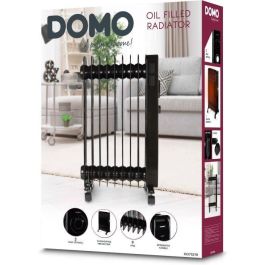 Domo DO7327R Radiador de aceite 2000W Negro, 42.5x28x64 cm