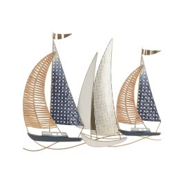 DKD Home Decor Decoración de Pared Atlántico Azul Natural Metal 58 x 3 x 49 cm (2 Unidades) Precio: 66.50000038. SKU: B1FKPYSM7P