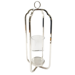 Portavela Moderno DKD Home Decor Plateado 21 x 62 x 21 cm