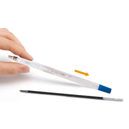 Q-connect Recambio Boligrafo Extensible KF00233 Azul Punta Metálica Trazo 0.7mm Cuerpo Plástico