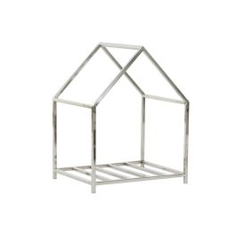 DKD Home Decor Leñera Moderno Plateado Inox 30 x 50 x 40 cm