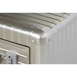 DKD Home Decor Mesita de Noche Vintage Plateado 39x63x46 cm