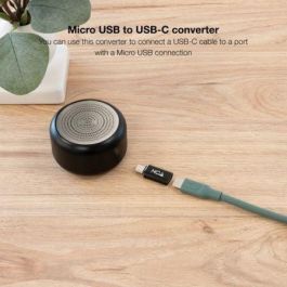 Nanocable 10.02.0014 Adaptador MicroUSB Macho a USB Tipo-C Hembra Carga y Datos Negro Nanocable 10.02.0014 Adaptador MicroUSB Macho a USB Tipo-C Hembra Carga y Datos Negro