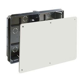 Solera 5502 Caja rectangular PVC 300x200x60mm con tornillos Negro/Blanco