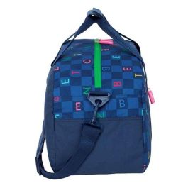 Safta Bolsa Deporte 26 L Benetton Damero, escolar, bandolera ajustable, bolsillo frontal con cremallera