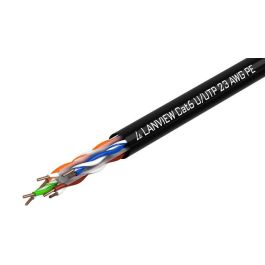 Lanview 305m Cat6 U-UTP cable 4x2xAWG23 PE Black Outdoor Precio: 142.49999995. SKU: B17SRLXQZZ