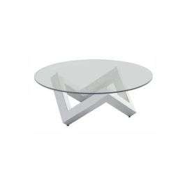 DKD Home Decor Mesa Centro Chic de Acero y Cristal Templado Plateado Transparente 90x90x45 cm Desmontable Precio: 276.95000058. SKU: S3040674