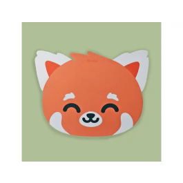 Wondee Alfombrilla para Ratón Mr. Wonderful Forma Panda Rojo Antideslizante Control Preciso Cómoda Lavable 210x3x210 mm