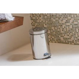 Pull Import DP412 Papelera de Acero Inox. con Pedal 12L Cilindro Tapa Incluida