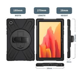 eSTUFF Funda Defender AUSTIN para Galaxy Tab A7 10.4 Negra, Protección Antigolpes con Correa y Soporte 360°, Sin Protector de Pantalla