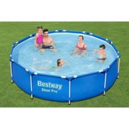 Bestway Piscina Pro Estructura Acero Redonda 305x76 cm Azul, 4678 L. Incluye Filtro Cartucho Tipo I 1,249 m³/h.