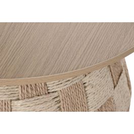 DKD Home Decor Mesita Auxiliar Scandi Natural 60 x 60 x 48 cm