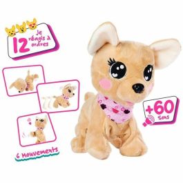 Chi Chi Love Peluche interactivo Baby Boo 30 cm Unisex Marrón y Rosa Juguete Niños y Niñas 3 años+ AUC4006592067885