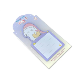 Imaginovo Bloc notas adhesivas con soporte, diseño bunny, 20 hojas, morado, 60x125 mm