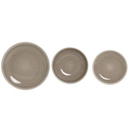 Vajilla Basicos DKD Home Decor Gris Beige 27 x 3 x 27 cm Set de 18 Precio: 43.99741984. SKU: B15MZXL8P6