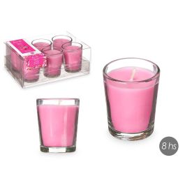 Set 6 Velas Vaso Vidrio Orquidea Acorde 16X6CM (12 Unidades)