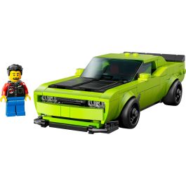 Lego Speed Champions Coche Deportivo Dodge Challenger SRT Hellcat - Kit de Construcción Réplica Detallada para Niños +9 Años