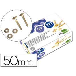 Liderpapel Encuadernadores Latonados con Arandela Metal 50 mm Caja de 100 Unidades Precio: 6.95000042. SKU: B1CRMEE3DK