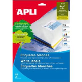 Apli Etiquetas Adhesivas 199,6x289,1 mm Inkjet-Láser Cantos Romos 100 Hojas Blanco Precio: 18.49999976. SKU: S8400895
