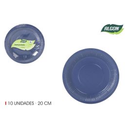 Set de 10 platos de cartón azul para soja 20 cm Algon (24 Unidades) Precio: 13.59000005. SKU: B1GGLE3Y6G