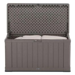 Lifetime Arcón de Almacenaje Exterior Marrón, Ideal para Jardín y Terraza, Gran Capacidad 440 Litros, Resina Plástica Resistente, Medidas 127x64x67 cm