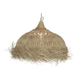 DKD Home Decor Lámpara de Techo Balinesa Fibras Naturales Natural E27 50W 75x95 cm - Hecha a Mano para Salón