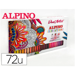 Alpino Rotulador Dual Artist Color Experience Estuche 72 Unidades Colores Surtidos Doble Punta